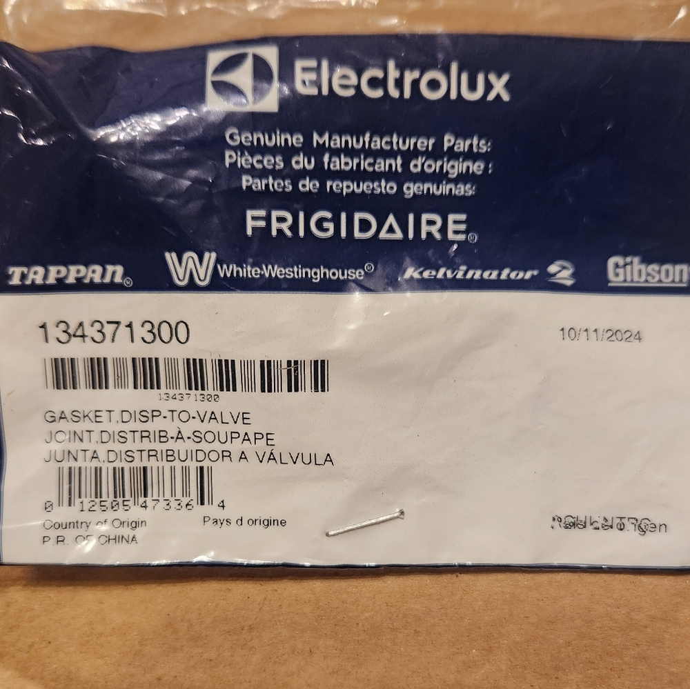 Electrolux Frigidaire NWOT Gasket Washing Machine Disp-to-Valve